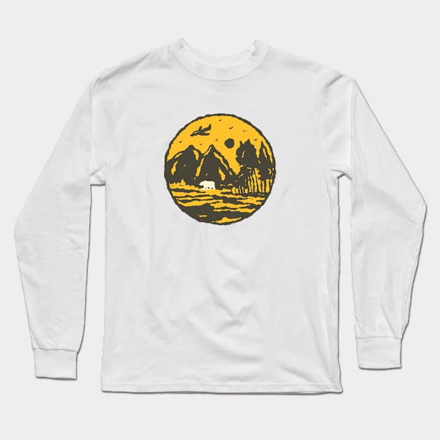 walking bear Long Sleeve T-Shirt by barrenstore